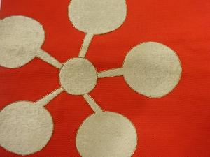 アンティーク　梅鉢模様刺繍名古屋帯